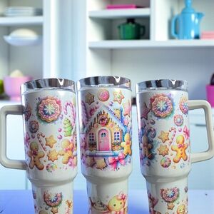 Whimsical Gingerbread House Mug Set